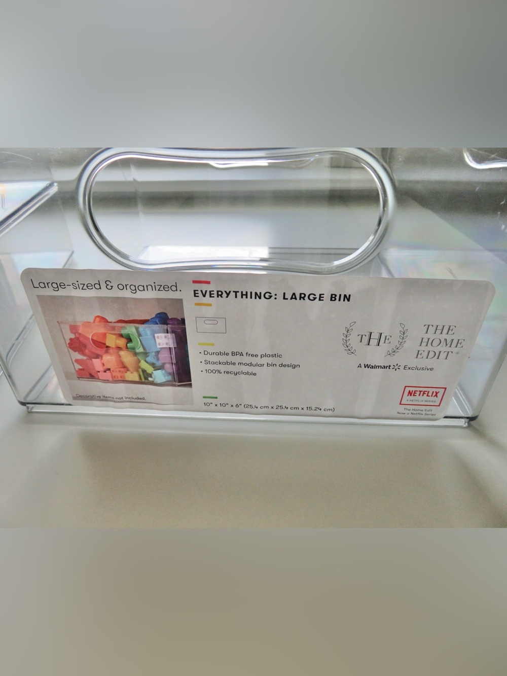 NWOT The Home Edit acrylic organization bin set